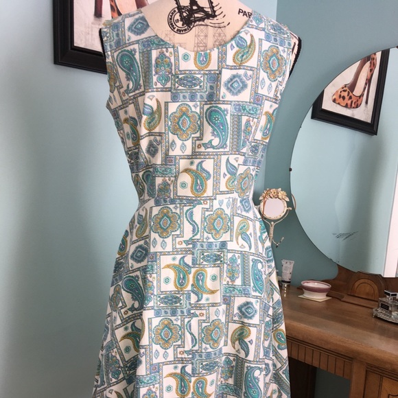 Vintage 60s cotton dress - Picture 4 of 5